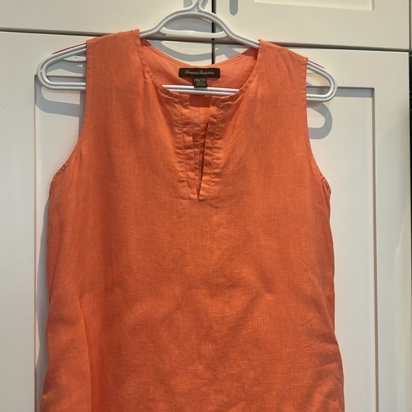 Tommy Bahama Coral Linen V-Neck Sleeveless SunDress Size XXS - Picture 4 of 13